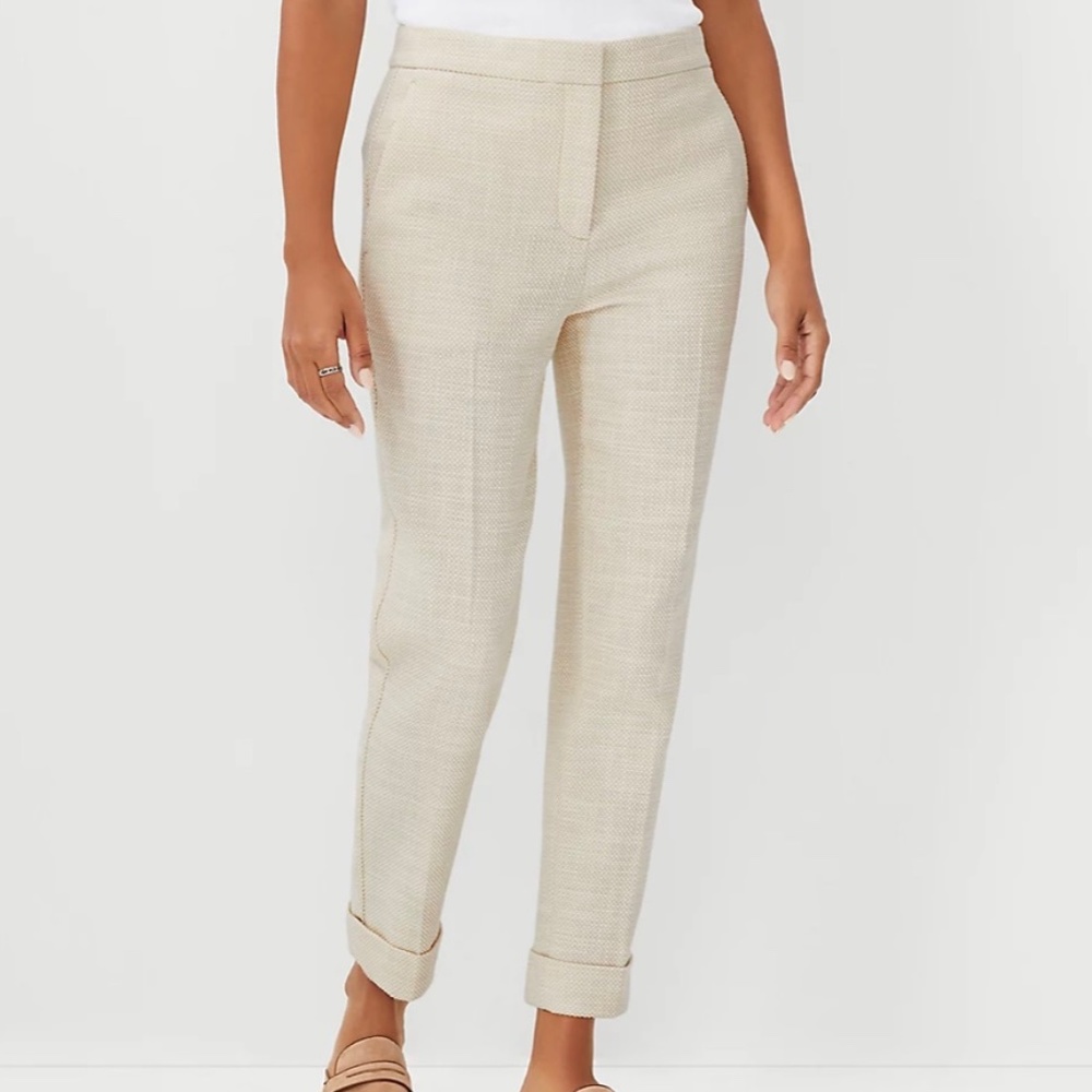 Ann Taylor Textured Ankle Pants NWT